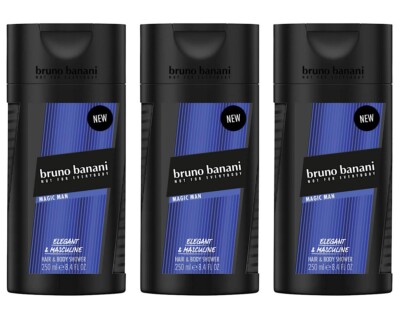   Bruno Banani MAGIC MAN Duschgel Not for Everybody Hair & Shower Gel 3x 250 ml 