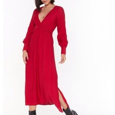 V Right Back Plunging Miaxi Dress