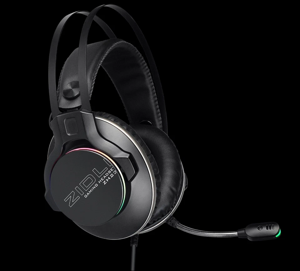  7.1 Virtual Surround Sound Gaming Headset with RGB Lights ZIDLI ZH23 for PS4/PC - Image 3 of 4