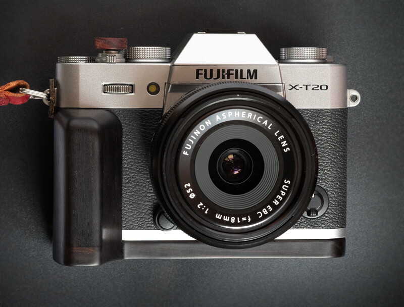 Wood Wooden Handle Grip L Plate for Fujifilm X-T20 X-T10 Fuji XT20