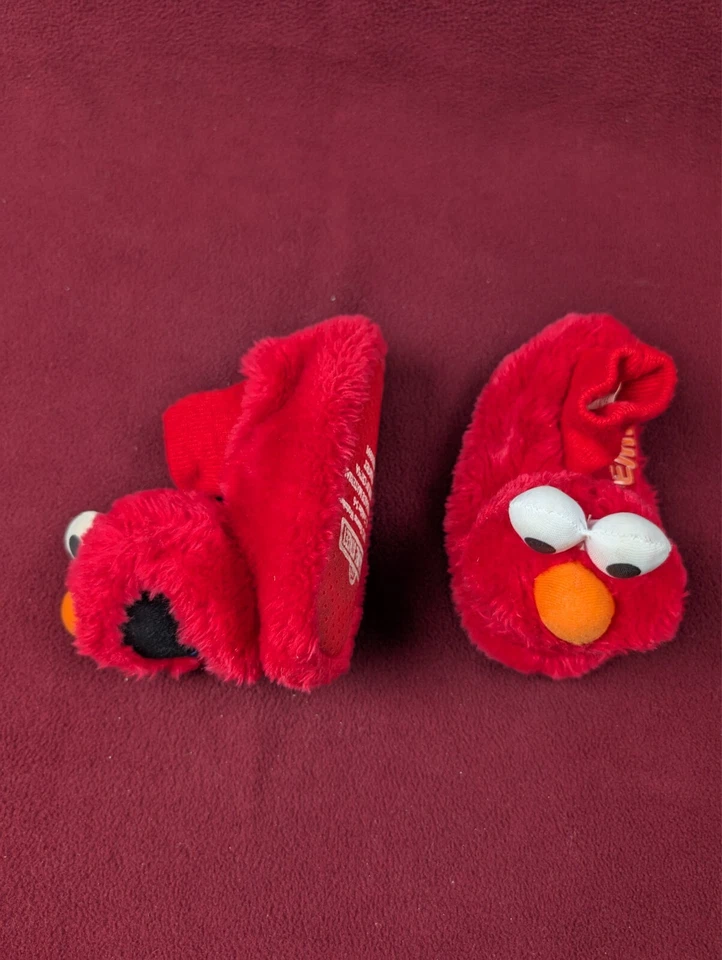 Elmo Slipper Sesame Street sock shoes cute size 5 (5-6) kids toddler - Image 2 of 4