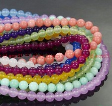 Multi Color Jade Gemstone Round Beads 15.5'' 4mm 6mm 8mm 10mm 12mm 14mm DIY