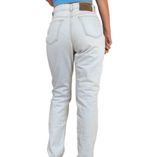 Vintage 90s Calvin Klein Tapered Leg White Mom Jeans High Rise Size 10 USA Made