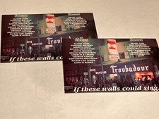 THE TROVADOR Los Angeles lote de 2 postales promocionales de Estados Unidos Elton John Pearl Jam