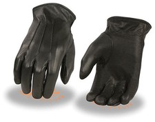 Men's Black Thermal Lined Premium Leather Gloves Motorcycle Rider Biker Work W