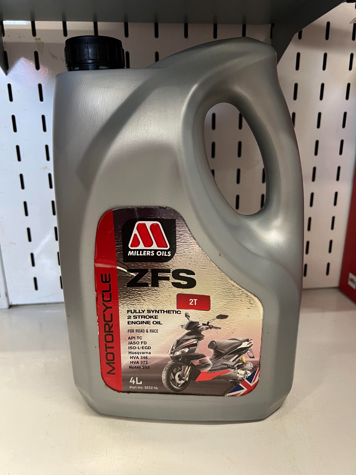 Millers Oils ZFS 2T 2 Stroke Fully Synthetic Motorcycle Engine Oil 4 Litre