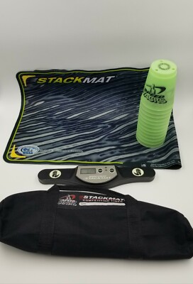 Green Stackmat Speed Stacks 12 Cups Storage Bag StackMat Timer glow in the Light Green ...