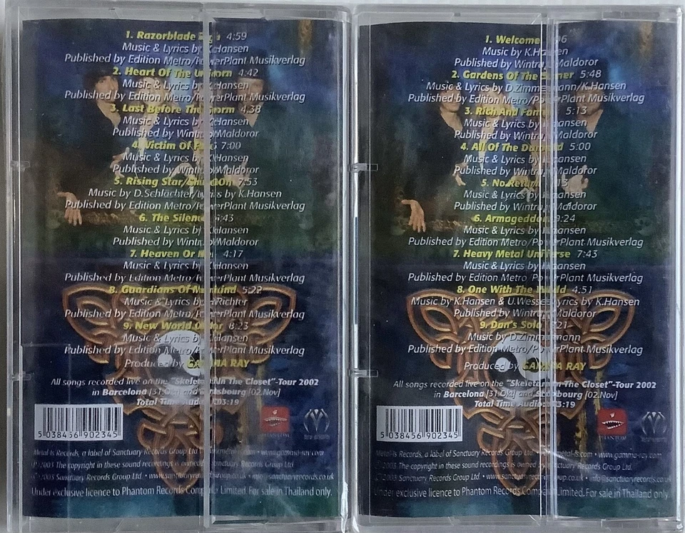 Gamma Ray Skeletons In The Closet Original Thai Edition Double Cassette Seal - Image 2 of 2