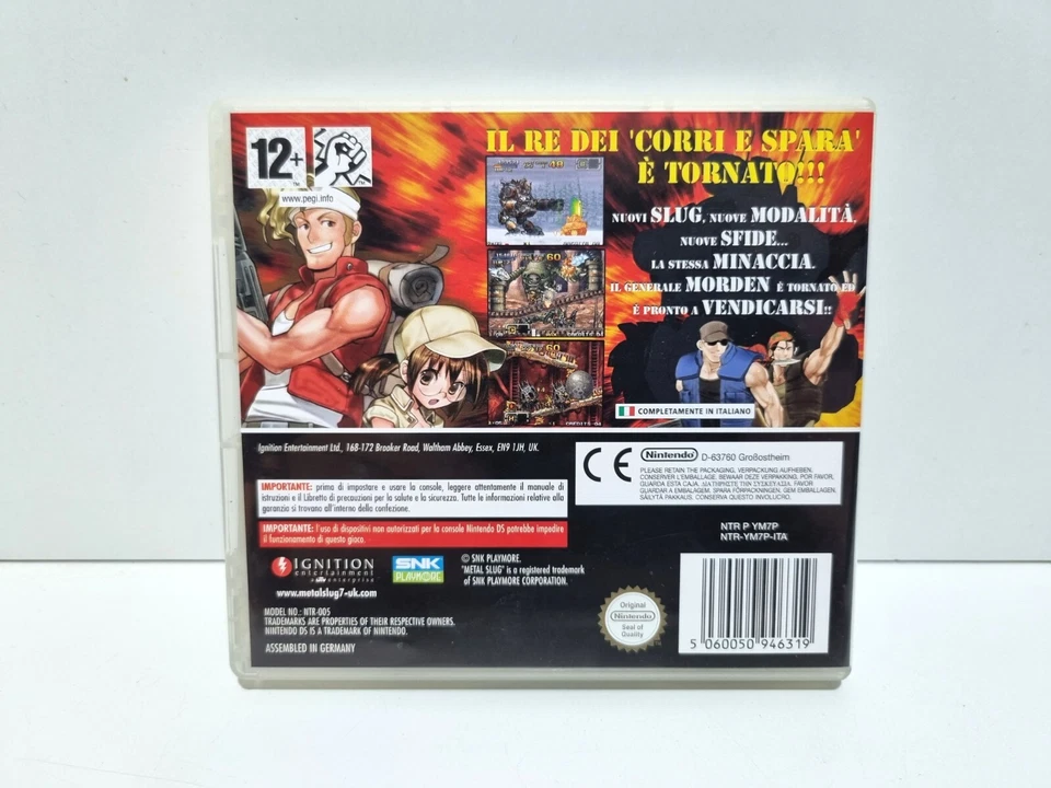 METAL SLUG 7 GIOCO PER NINTENDO DS 2DS E 3DS ITA USATO PARI A NUOVO, foto 3 di 4