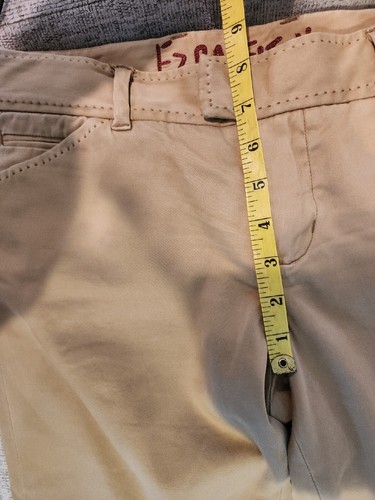 Ezra Fitch Womens Flare Pants Tan Mid Rise Stretch Zipper Pockets Size 28 A-150 - Picture 12 of 14