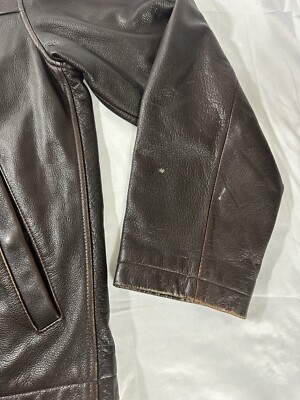Vintage Eddie Bauer Leather Jacket Mens Large Full Zip Excellent Vintage Eddie Bauer Leather Jacket Mens Large Full Zip Excellent