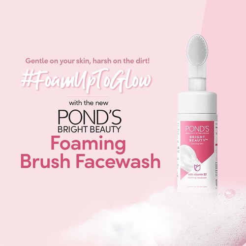 Pond's Bright Beauty Foaming Brush Facewash for Glowing Skin, Deep Clean Pores - Picture 4 of 8