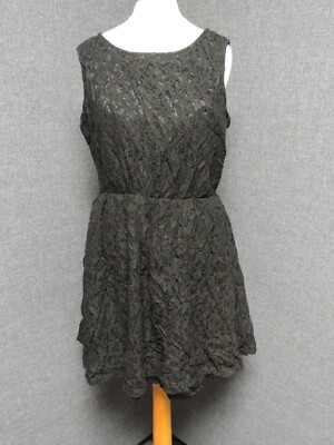 Coco Fortune ärmelloses Spitzenkleid Wickelrücken schwarz UK 14 UVP £45 LN029 BB 12