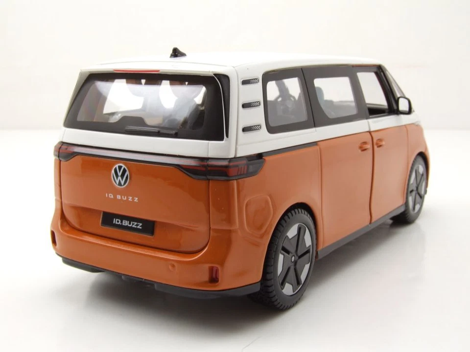 VW ID. Buzz 2023 Blanc Orange Maisto Modèle Réduit 1:25 - Photo 2/4