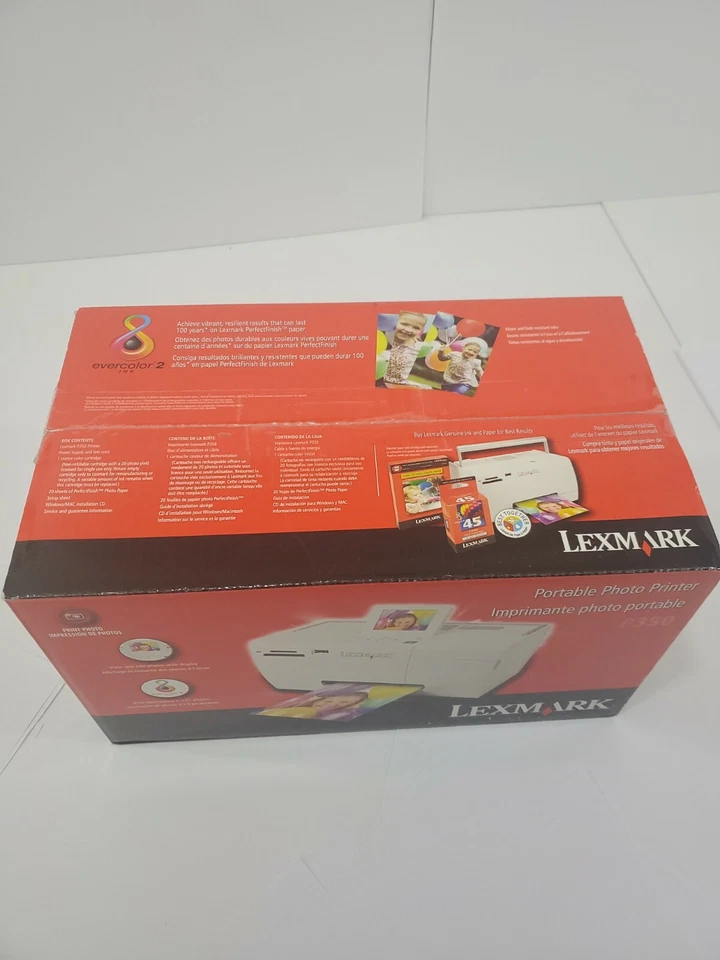 Lexmark P350 Portable 4" x 6" Color Photo Printer 22W0287 NEW FACTORY SEALED - Image 2 of 4