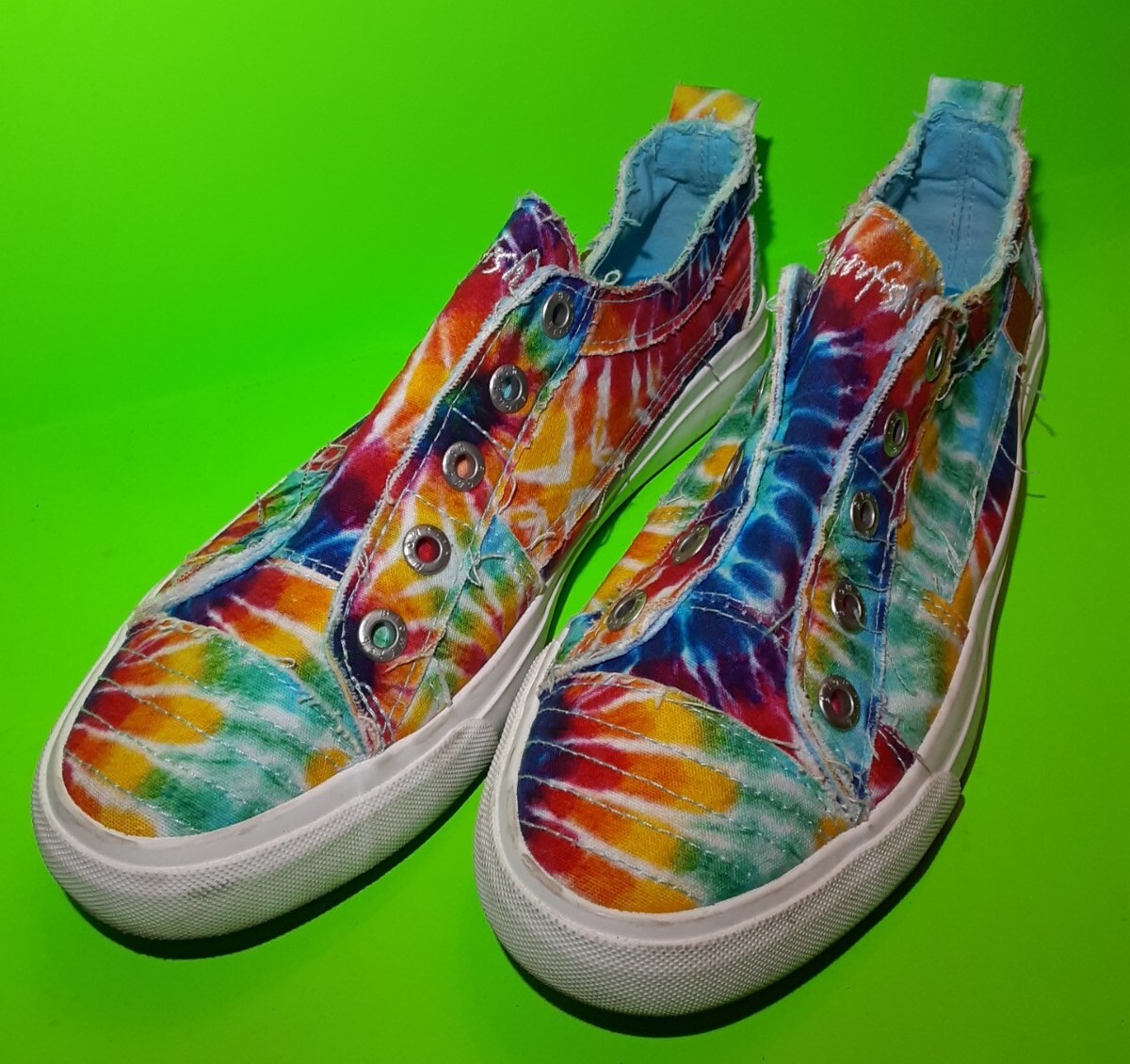 Blowfish Malibu Play Slip On Shoes Women's Rainbow Tie Dye