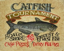 Catfish Shack Fishing  Vintage style  Southern Decor Fish Outdoor lake decor