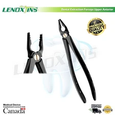 Deep Gripping Atraumatic Extraction Forceps, Upper Anterior Black Titanium coatd