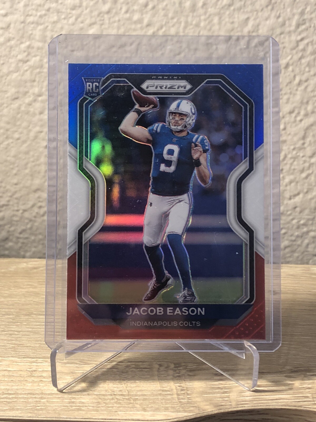 2020 Prizm Jacob Eason Red White Blue Rookie Card RC #331 Colts Y549