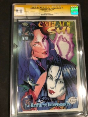 Cyblade Shi Nr. 1 Variante CGC SS 9.8 Signiert Von Billy Tucci Erste Witchblade