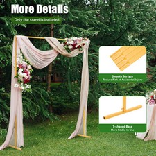 Wedding Arch Stand w/ Bases, 6.6 x 6.6 Feet Wedding Arches for Ceremony Easy