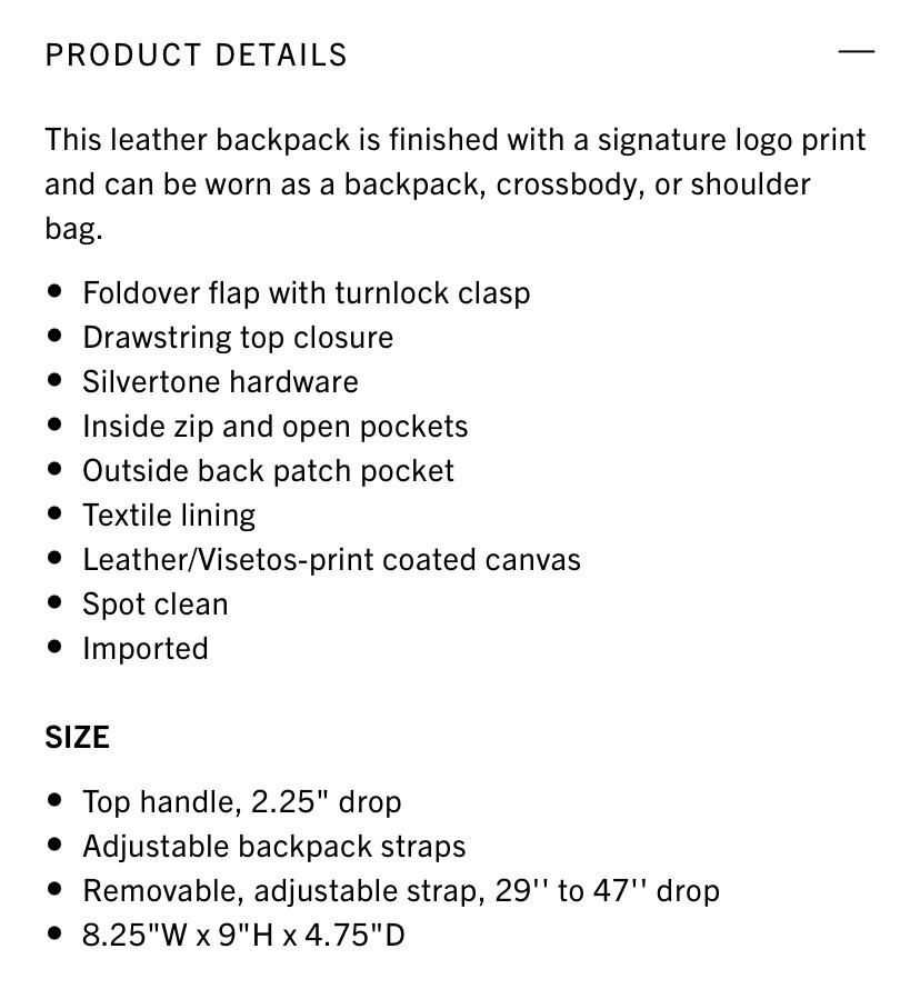 mcm small essentials visetos original backpack - image 11