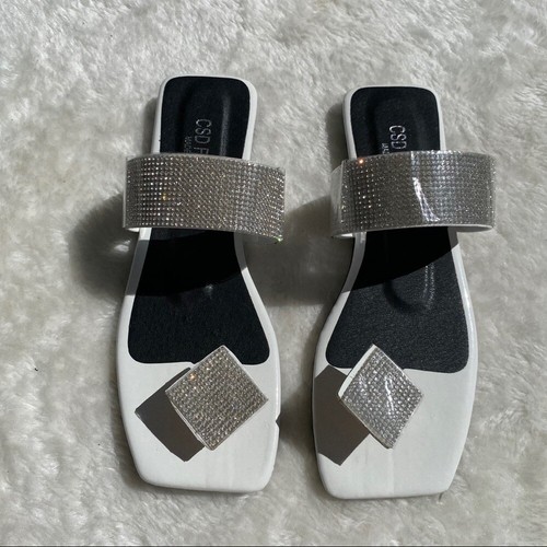 white bling bling rhinestone sandals Summer Vacation Sale - Picture 7 of 7