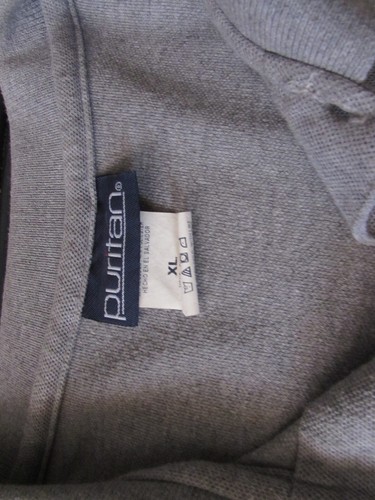 Puritan Men's Grey Short Sleeve Polo Shirt Size XL 2 Button - Picture 5 of 7