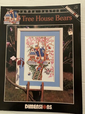 Dimensions  Tree House Bears Counted Cross Stitch Pattern Dawna Barton 234