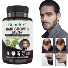 Hair Growth Men+ Supplement Nourishes Beard Scalp And Hair Follicles 120 Ct US