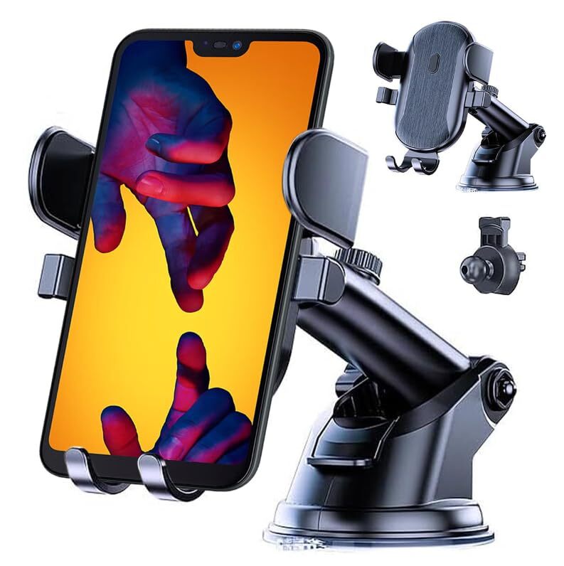 Car Phone Holder | Dashboard, Windshield, Air Vent Mount | One Touch Lock | U...