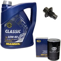 MotoröL ÖLfilter SM137 10W40 5Liter + ÖLablassschraube FüR Ford Escort VI Turnie
