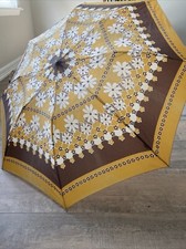 Vintage Mid Century Modern Floral Umbrella
