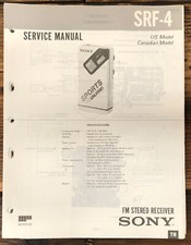 Sony SRF-4 Portable Radio / Receiver Service Manual Original 