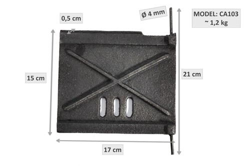 Ofentür Backofentür Kachelofentür Gusseisen Schürtür Revisionstür 15 x 17 cm - Bild 7 von 7