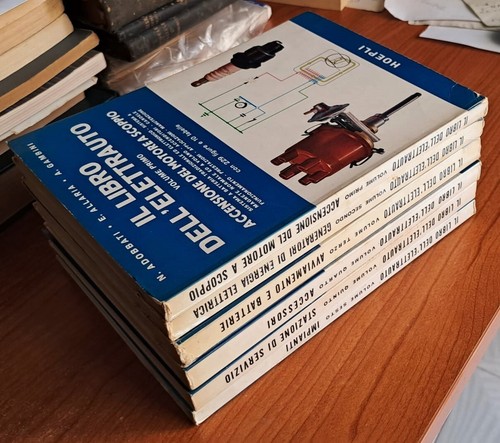 INGEGNERIA IL LIBRO DELL'ELETTRAUTO HOEPLI 6VV OPERA COMPLETA BATTERIE DINAMO - Foto 3 di 13