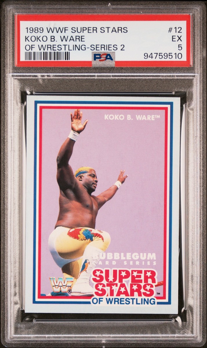 Koko B. Ware 1989 MSL Bubble Gum WWF Super Stars Of Wrestling #12