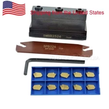 GTN-3 SP300 Insert Lathe Cut Off Grooving Parting Tool Holder + SMBB2526+SPB26-3