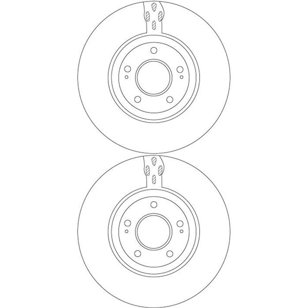 2X Trw Bremsscheiben 320Mm BelÜFtet Vorne Passend FÜR Mitsubishi Lancer |-image