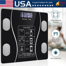 Digital Body Weight Scale Backlit Display High Precision Bluetooth Fat Scale US