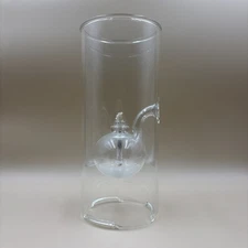 Vintage Wolfard Glass Blowing Company Hand Blown 9” Glass Oil Lamp