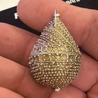 Antique Sterling Silve Filigree Puffed Cade Texture Pendant Tested — photo 5