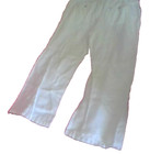 INC 100% Linen White Pants Sz 14 Lace/Rhinestones Wide Leg Resort Wear Beach EUC — photo 7