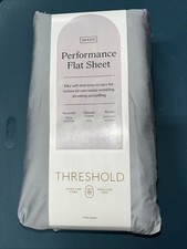 Queen 400 Thread Count Performance Flat Sheet Classic Gray - Threshold: Cotton
