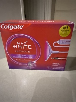 Colgate Max White Ultimate At Home LED Zahnaufhellungsset Brandneu - NEU