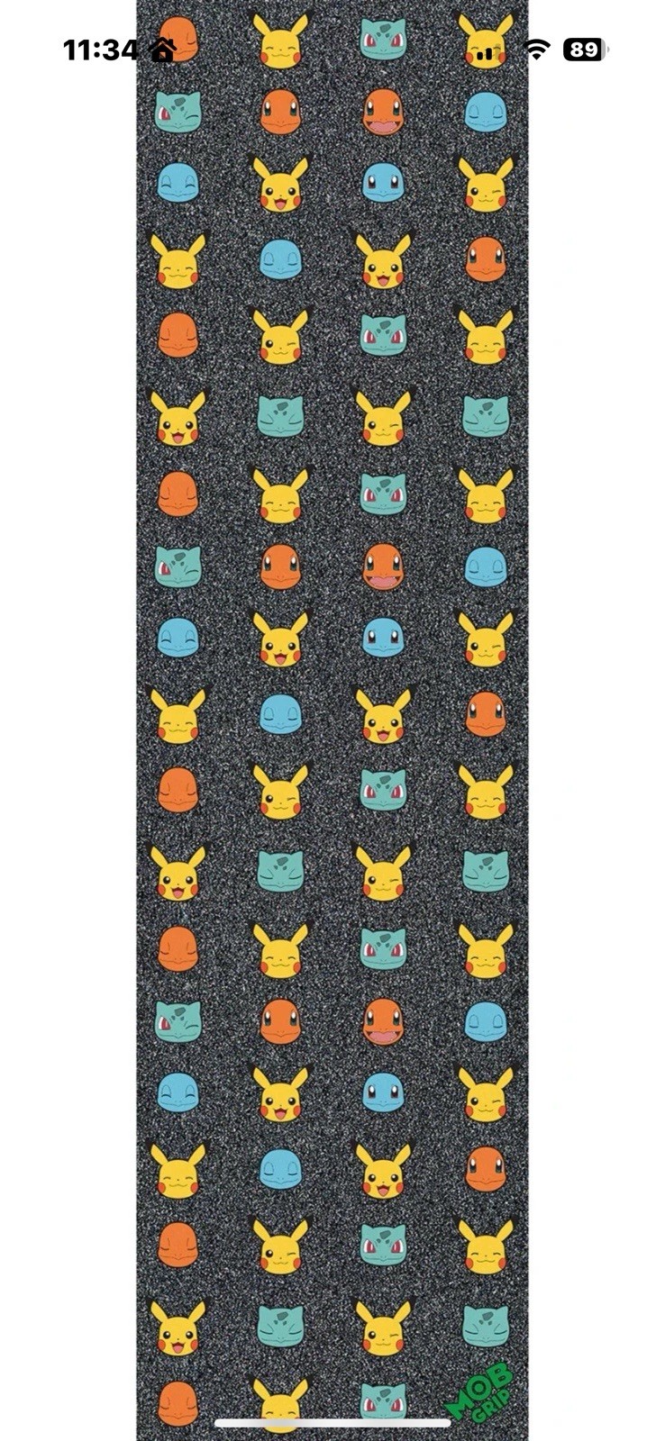 9in Pok&eacute;mon Pikachu Partners Faces Mob Skateboard Griptape