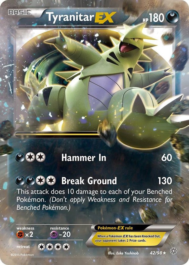 Tyranitar EX (42/98) Ultra Rare NM Near Mint | XY Ancient Origins