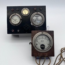 Vintage Electrical Meter Panel & Marconi Voltmeter – Industrial Display Lot