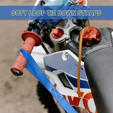 8-Pack 18″ Soft Loop Tie down Pull Grab Straps 3600Lbs Heavy Duty Motorcycle Atv