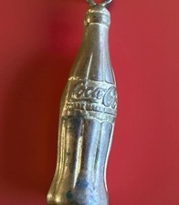 Porte-clés bouteille vintage en laiton Coca-Cola breloque 1,5 pouce de haut